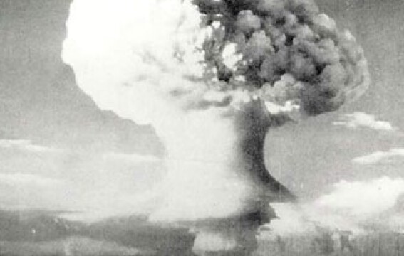 A nuclear weapon mushroom cloud.