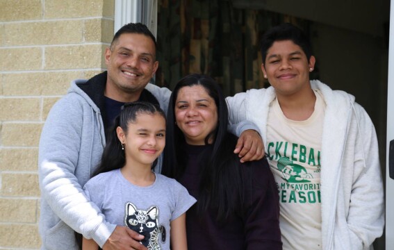 Former Venezuelan refugees in Levin - LtR Wisthon Valeria Nelvet Anthony