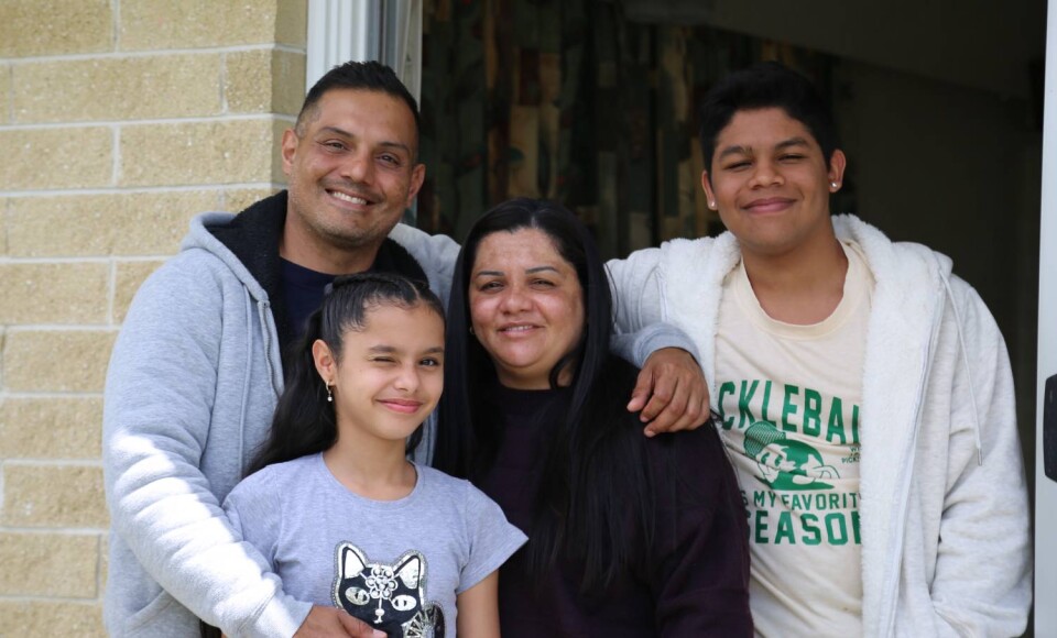 Former Venezuelan refugees in Levin - LtR Wisthon Valeria Nelvet Anthony