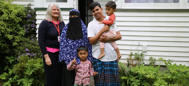 RSV Rose Osburne and refugee family Palmerston North