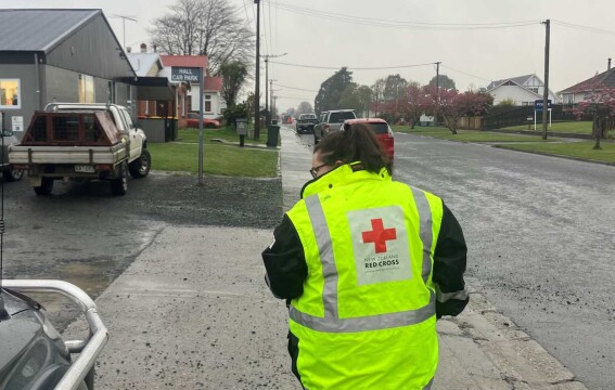 Team member Sarita Love on the job in Milton Dunedin floods October 2024