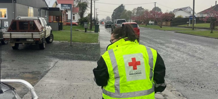 Team member Sarita Love on the job in Milton Dunedin floods October 2024