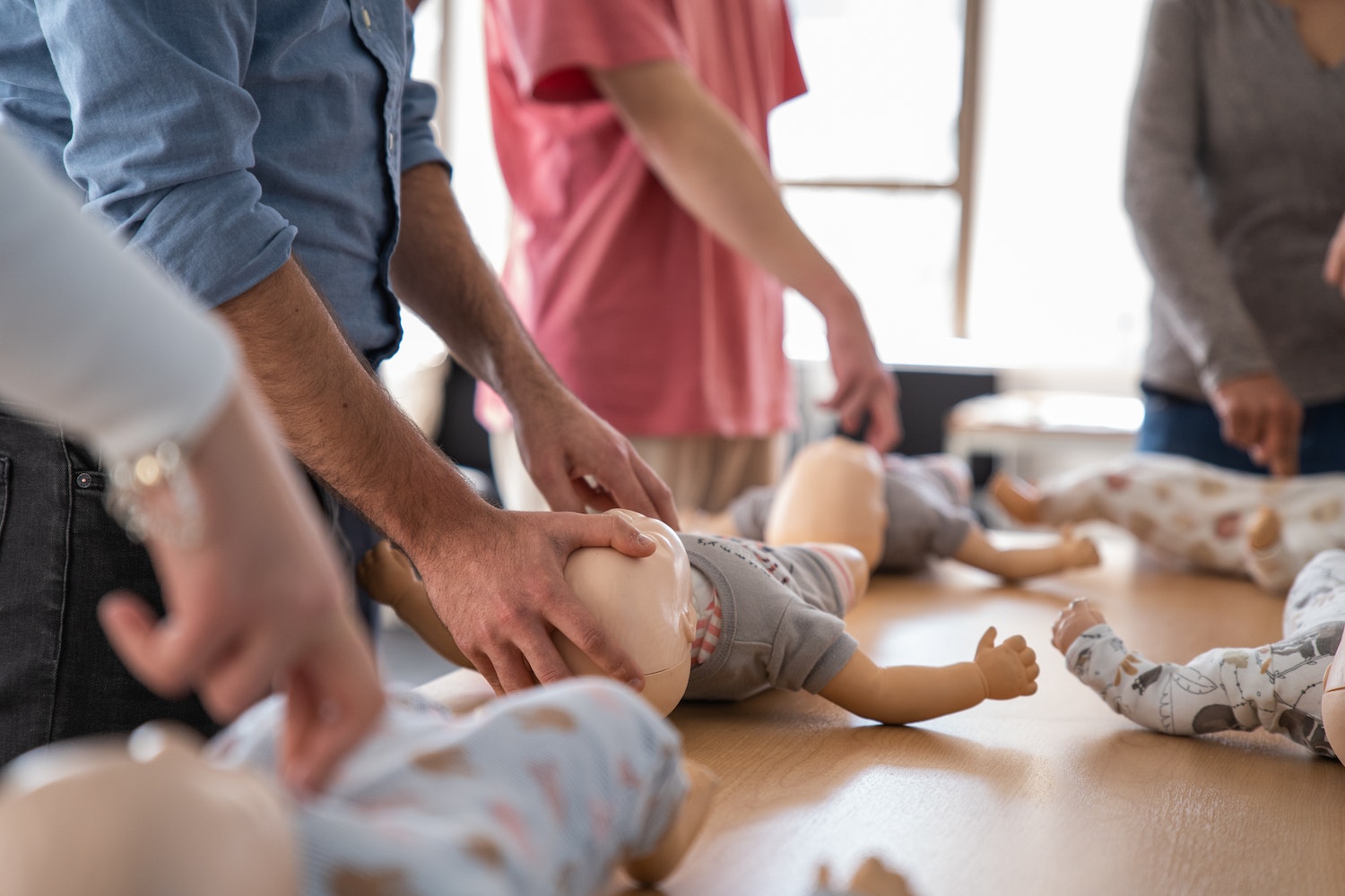 First aid baby CPR