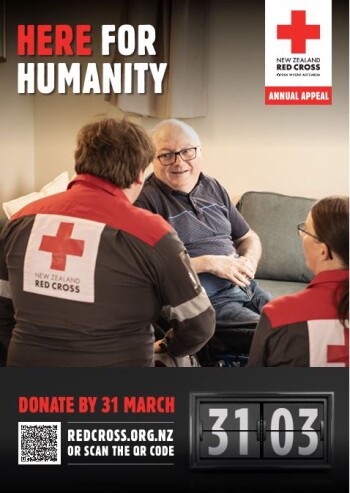 Annual Appeal 2025 poster: Here for Humanity - Here and Abroad